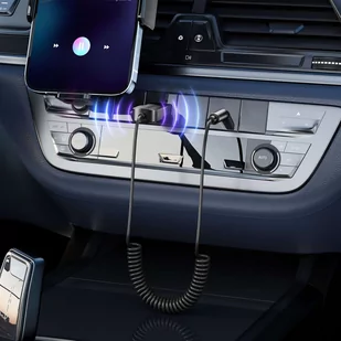 Adapter Audio Transmiter Odbiornik dźwięku UltraBoost Bluetooth Aux USB Szary - Lampy pozostałe - miniaturka - grafika 2
