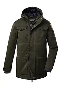 Killtec Chłopięcy płaszcz outdoorowy/ parka funkcyjna z kapturem KOW 190 BYS PRK, ciemnooliwkowa, 128, 38484-000 - Kurtki i płaszcze dla chłopców - miniaturka - grafika 1