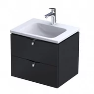 Szafki łazienkowe - Oristo Szafka wisząca SIENA 60 cm z umywalką CERA CZARNY MAT OR45-SD2S-60-8 + UME-CE-60-91 - miniaturka - grafika 1