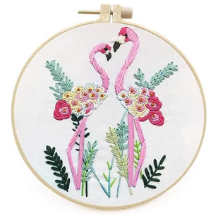 Zestaw Do Haftowania Wyszywania Haftu Gotowy Wzór #6 Tamborek Igły Muliny Płótno Do Wyszywania - Pasmanteria - miniaturka - grafika 1