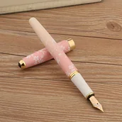 Inne - TEMU 1 Szt. Elegancka Różowa Metalowa Długopis Sakura, Ostrze Fino, Zamienny, Klapka Klikająca, Narzędzie Do Pisania Biurowego I Szkolnego - miniaturka - grafika 1