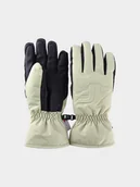 Rękawice narciarskie - 4F Rękawice narciarskie Thinsulate damskie - oliwkowe/khaki XL - miniaturka - grafika 1