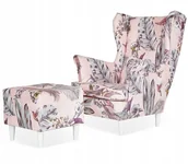 Fotele i pufy dla dzieci - Fotel Uszak z podnóżkiem do pokoju dziecięcego - miniaturka - grafika 1