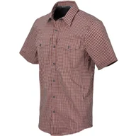 Koszule męskie - Koszula Helikon Covert Concealed Carry Shirt SS - Dirt Red Checkered - miniaturka - grafika 1