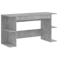 Biurka - vidaXL Biurko, szarość betonu, 140x50x75 cm, materiał drewnopochodny - miniaturka - grafika 1