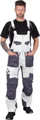 Odzież robocza - Spodnie ochronne ogrodniczki biało-szary roz.46 - miniaturka - grafika 1
