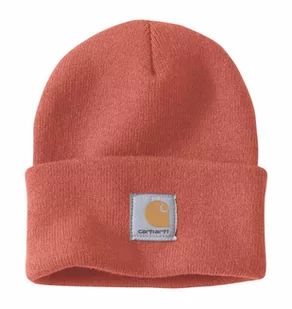 Czapka zimowa Carhartt Acrylic Watch Hat A18 Terracotta - Czapki damskie - miniaturka - grafika 1