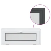 Tablice i flipcharty - vidaXL Okno piwniczne "RISOR" 110x40 cm uchylne 2 szyby antracyt - miniaturka - grafika 1