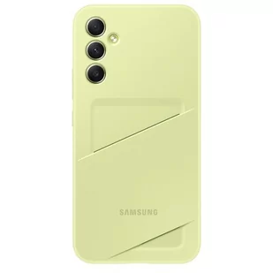 Samsung Card Slot Cover etui Samsung Galaxy A34 5G pokrowiec portfel na kartę limonkowe (EF-OA346TGEGWW) - Portfele - miniaturka - grafika 1