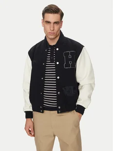 Tommy Hilfiger Kurtka przejściowa Leather Varsity Jacket MW0MW39248 Granatowy Regular Fit - Kurtki męskie - miniaturka - grafika 1