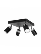 Lampy sufitowe - Luminex Spot Reno black/chrome 4 5148 - miniaturka - grafika 1