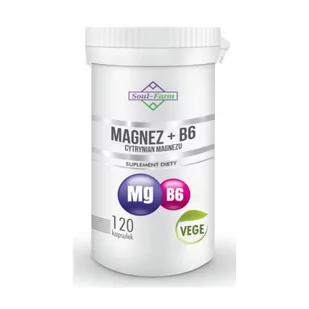 SOUL FARM Soul Farm Premium Magnez B6 cytrynian magnezu 120 SFA2283 - Witaminy i minerały - miniaturka - grafika 1
