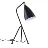 Lampy stojące - Metalowa lampa stołowa Sotto stojąca do gabinetu czarna - miniaturka - grafika 1