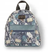 Plecaki - Plecak niebieski kwiatowy i Hedwigą, Harry Potter - miniaturka - grafika 1