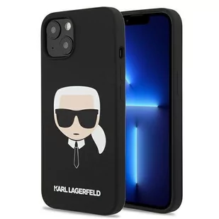 Karl Lagerfeld Silicone Ikonik Karl`s Head - Etui iPhone 13 Mini (czarny) KLHCP13SSLKHBK - Etui i futerały do telefonów - miniaturka - grafika 1