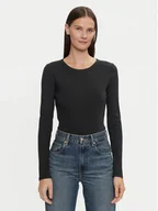 Bluzki damskie - Gap Bluzka 542721-00 Czarny Slim Fit - miniaturka - grafika 1