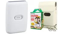 Drukarki - Drukarka Fujifilm instax mini Link ash white + futerał+ wkład 20 zdjęć - miniaturka - grafika 1