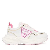Buty dla dziewczynek - Sneakersy Guess K5BZ50 WO120 Biały - miniaturka - grafika 1