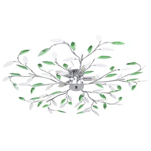 Vida Lampa sufitowa listki z kryształków akrylowych 5 żarówek E14 V-289241 - Lampy sufitowe - miniaturka - grafika 1