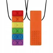 Gryzaki dla dzieci - Gryzak Logopedyczny Terapeutyczny Naszyjnik Klocek - miniaturka - grafika 1