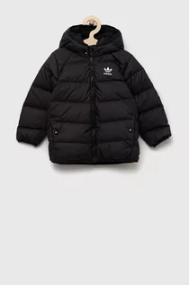 Kurtki i płaszcze dla dziewczynek - adidas Originals kurtka puchowa dziecięca DOWN JACKET kolor czarny - grafika 1