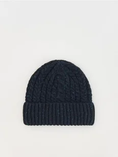 Reserved - Melanżowa czapka beanie - granatowy - Czapki dla dzieci - miniaturka - grafika 1