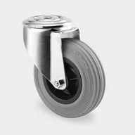 Pozostałe wyposażenie warsztatu - TENTE Koła przemysłowe z maksymalnym obciążeniem 70-205 kg, szara guma 3470PIR100P30 - miniaturka - grafika 1