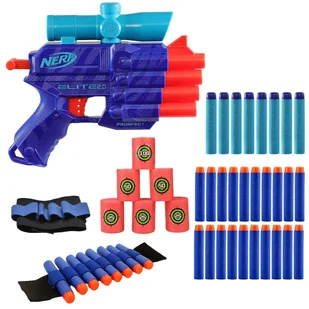 Zestaw Nerf Elite 2.0 Prospect QS-4 Wild Edition F5404 + cele + opaska + 20 strzałek - Zabawki militarne - miniaturka - grafika 1