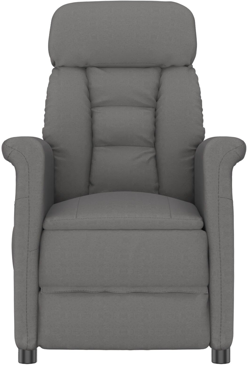 Fotel Recliner vidaXL Ciemnoszary Tkanina Standardowy Fotel Recliner