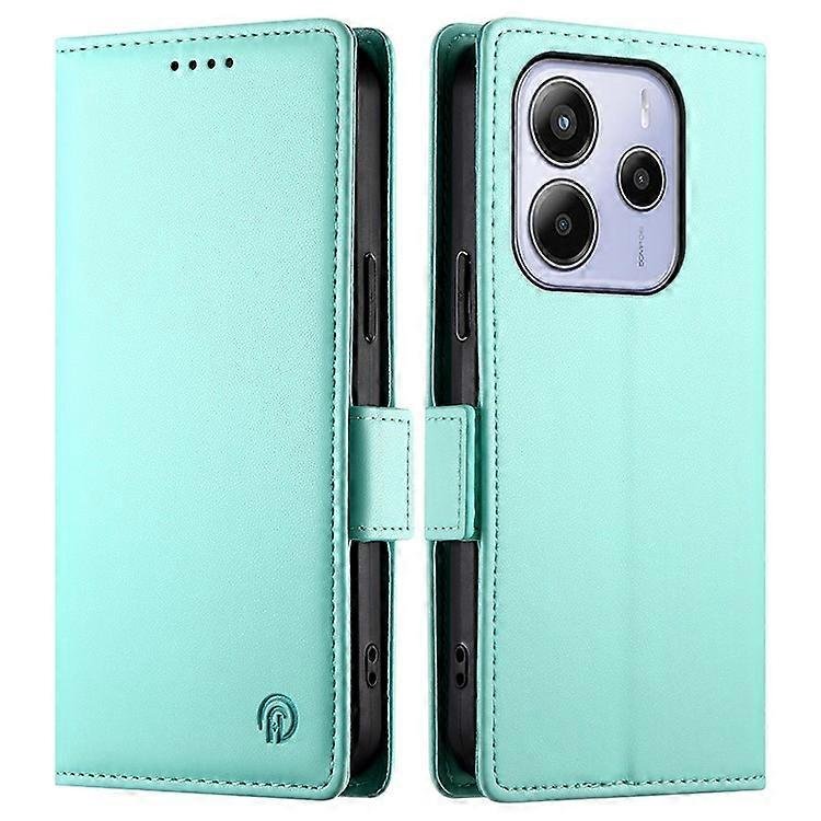 Kompatybilny z Xiaomi Redmi Note 14 4G (164.84x78.15x8.16mm) Etui na stojak Portfel ze skóry PU Pokrowiec na telefon Jasnozielony