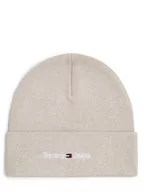 Czapki damskie - Tommy Jeans - Czapka damska, beżowy|szary - miniaturka - grafika 1