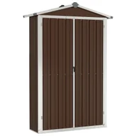 Altany ogrodowe - Szopa ogrodowa, brązowa, 116x45x175 cm, stal galwanizowana - miniaturka - grafika 1