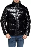 Kurtki męskie - Guess Męska kurtka pikowana Liquid Puffa, Jet Black A996., XL - miniaturka - grafika 1