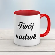 Kubki - Kubek CLASSIC z czerwonym wnętrzem i uszkiem z Twoim nadrukiem - miniaturka - grafika 1