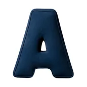 Dekoracje domu - Poduszka literka A, granat, 30x40cm, Posh Velvet - miniaturka - grafika 1
