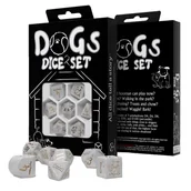 Akcesoria do gier planszowych - Dogs Dice Set Charlie, kości do gry, błyszczący biały Q-Workshop - gra - miniaturka - grafika 1