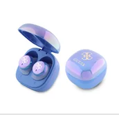 Słuchawki - Guess 4G Logo Mini TWS Wireless Niebieskie - miniaturka - grafika 1