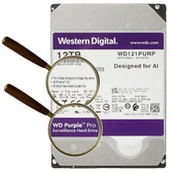 Dyski HDD - DYSK DO REJESTRATORA HDD-WD121PURP 12TB 24/7 WESTERN DIGITAL - miniaturka - grafika 1