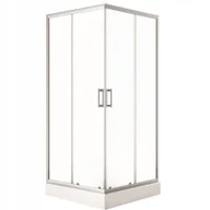 Kabiny prysznicowe - Zestaw Bresso Kabina Prysznicowa Natryskowa Kwadratowa 80x80 Brodzik Chrom - miniaturka - grafika 1