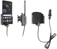 Uchwyty samochodowe do telefonów - Uchwyt uniwersalny regulowany do Huawei P30 bez futerału oraz w futerale lub etui o wymiarach: 70-83 mm (szer.), 2-10 mm (grubość) z wbudowanym kablem USB-C oraz ładowarką samochodową - miniaturka - grafika 1