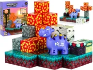 Klocki - Magnetyczne KLOCKI KONSTRUKCYJNE Pixele Dinozaur Kostki 48 Elementów - miniaturka - grafika 1