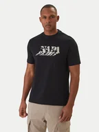 Koszulki męskie - Napapijri T-Shirt Lodestar NP0A4FGY Czarny Regular Fit - miniaturka - grafika 1