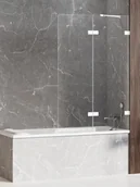 Parawany nawannowe - Parawan nawannowy New Trendy Avexa 140x150 cm 2-częściowy uchylny prawy chrom EXK-2981 - miniaturka - grafika 1