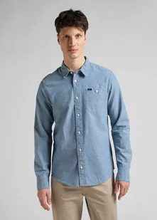 Lee Leesure Shirt Męska Koszula Jeansowa Logo Blue Union L66Nmwuf-Xl - Koszule męskie - miniaturka - grafika 1