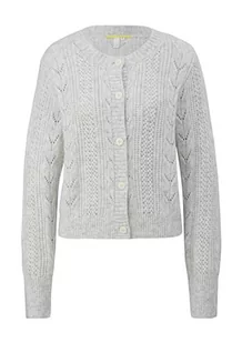 s.Oliver Sales GmbH & Co. KG/s.Oliver Damski kardigan ze wzorem dzierganym kardigan z dzianiny, biały, XXL - Swetry damskie - miniaturka - grafika 1