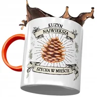 Kubki - Kubek Pomarańczowy Dla Kuzyna na Urodziny Prezent z Nadrukiem ze Zdjęciem + Opakowanie na prezent (wzór 04) - miniaturka - grafika 1