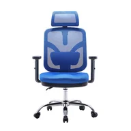 Fotele i krzesła biurowe - Fotel ergonomiczny ANGEL biurowy obrotowy jOkasta Niebieska - miniaturka - grafika 1
