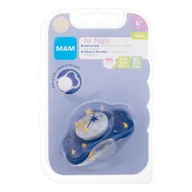 Smoczki uspokajające - MAM Air Night Silicone Pacifier 6m+ Stars smoczek 1 szt dla dzieci - miniaturka - grafika 1