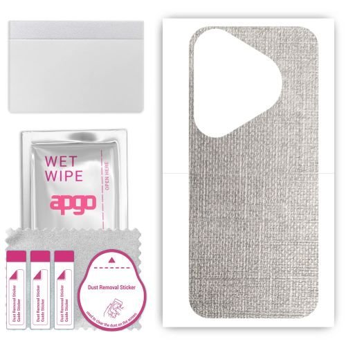 folia naklejka skórka strukturalna na TYŁ do Huawei Pura 70 Pro - Tkanina Denim Szary - apgo SKINS