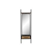 Lustra - Home Emaga Stojące lustro DKD Decor Czarny Drewno Metal Szkło (58 x 30 x 191 cm) - miniaturka - grafika 1